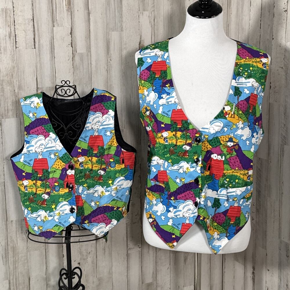 Adult And Child Matching Peanuts Snoopy Vests For Halloween Or Fun